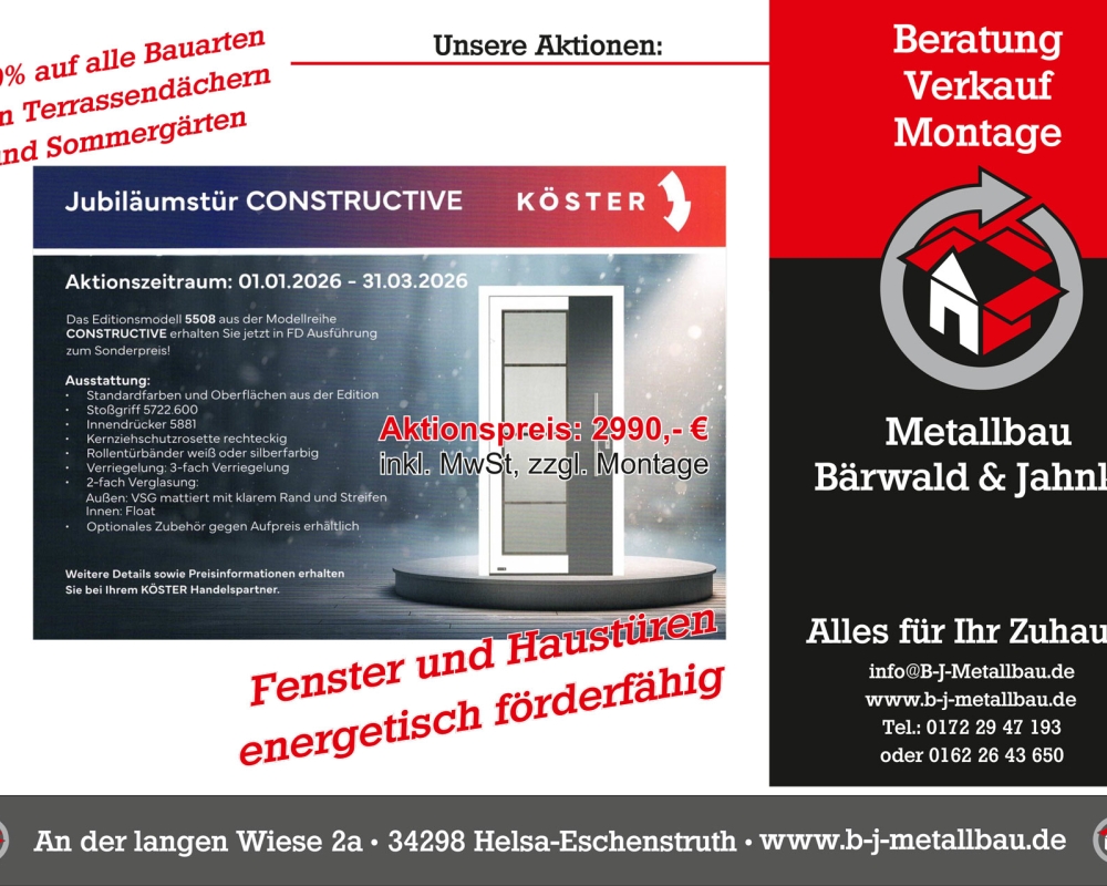 Jubiläumsaktion Köster